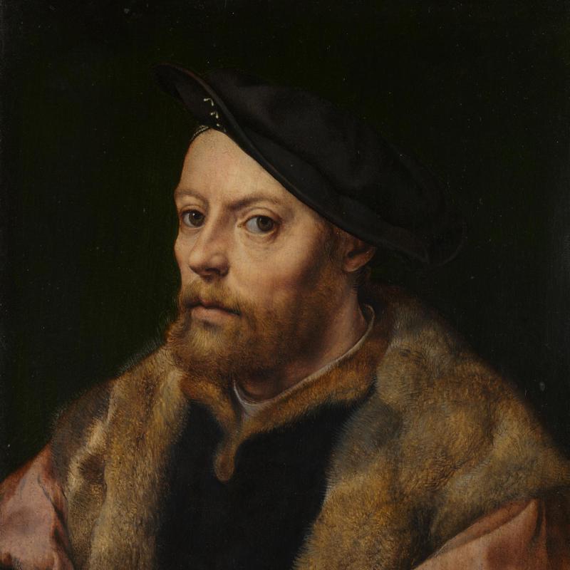 A Man holding a Glove